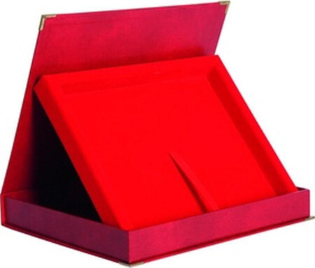Etui z tworzywa sztucznego poziome w kolorze czerwonym - na deskę 200x150 