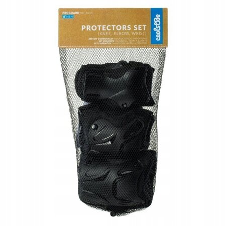 Ochraniacze męskie na łyżworolki Coolslide Proguard kolana+łokcie+nadgarstki czarne rozmiar S